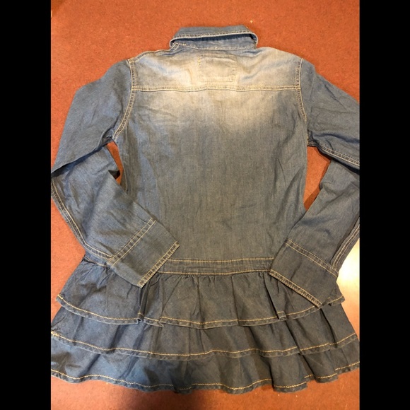 Girls Justice size 12 denim top - Picture 8 of 9